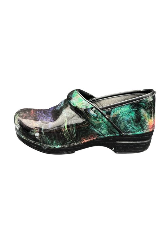 Dansko Shoes - Dansko Professional Clog Women's Black Multicolor Scribble Pattern, Size 38